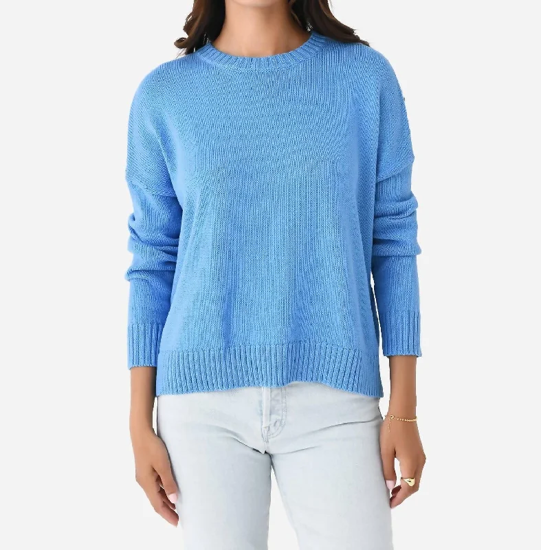 Wide Pullover In Fiume Button Front Sweater