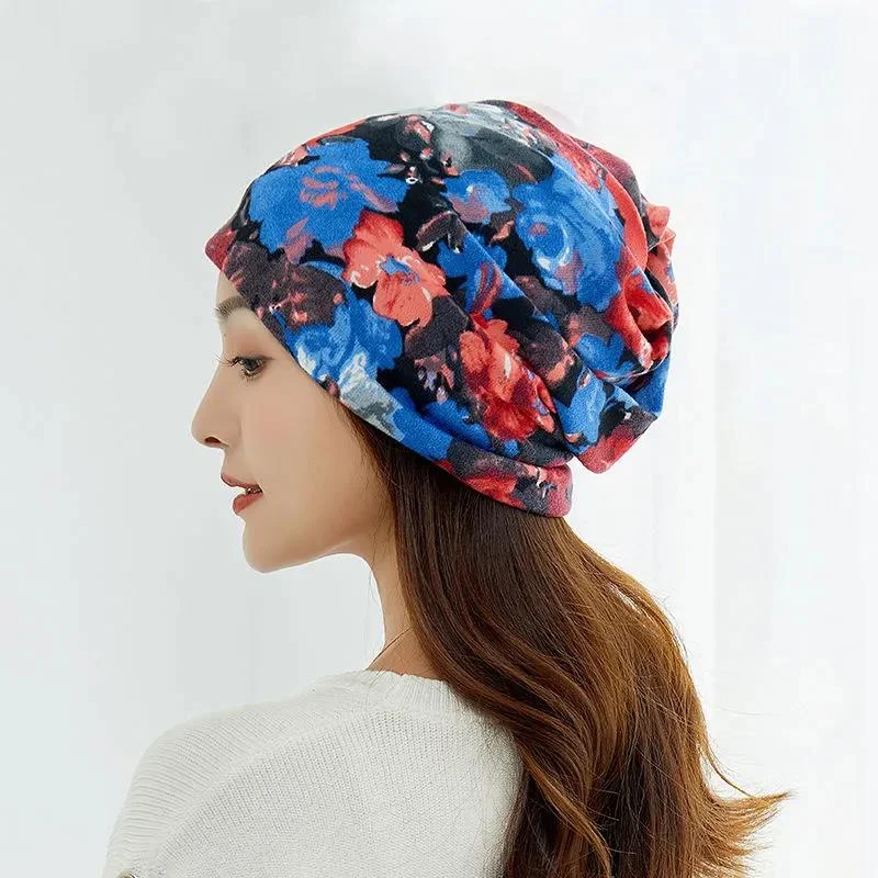 Women's Flower Hat Autumn and Winter Warm Multi-purpose Scarf Turban Mask Hat Pullover Sports Cap Casual Ear Protection Cap Bib Confinement Cap High Neck Pullover Women's Flower Hat Autumn and Winter Warm Multi-purpose Scarf Turban Mask Hat Pullover Sports Cap Casual Ear Protection Cap Bib Confinement Cap High Neck Pullover