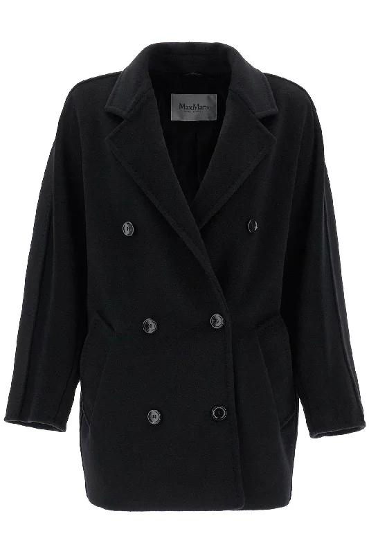 Short Icon Coat 101801 Puzzle  - Black Houndstooth Coat Plaid Coat Tartan Coat