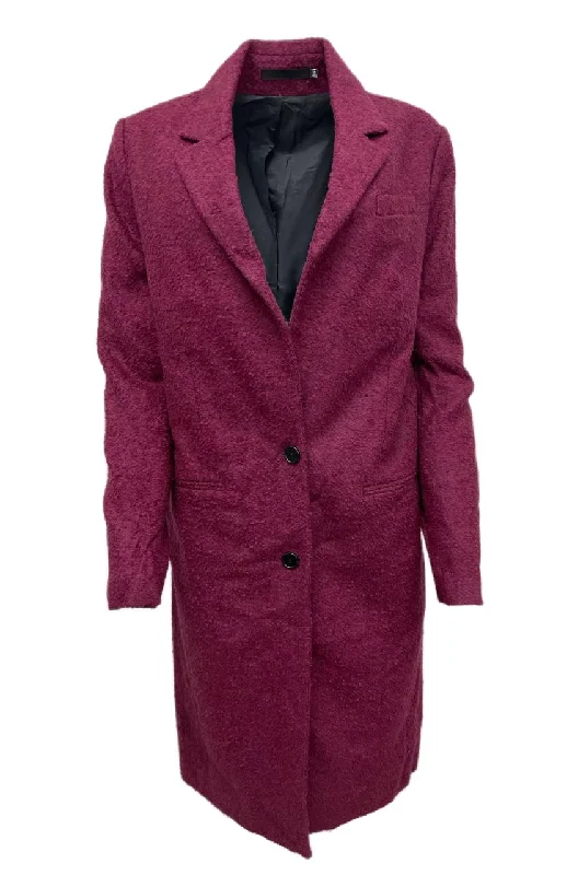 BLK DNM Women's Burgundy Coat 11 #WUP2701 Size Small NWT Vest Waistcoat Gilet