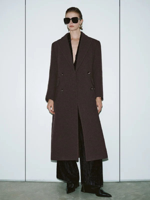 Double Breasted Longline Coats Blazer Duffle Coat Pea Coat