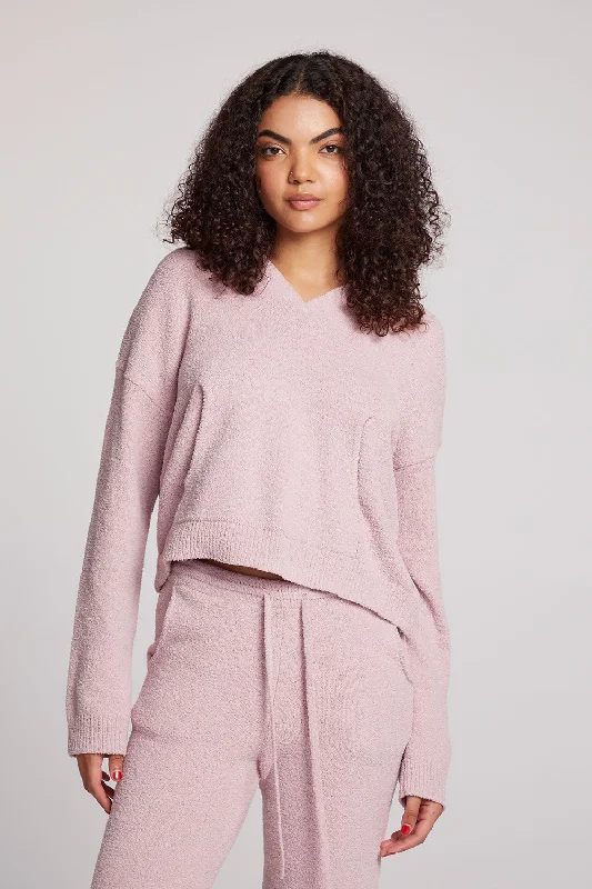 Hazen Mauve Rose Pullover Wrist Length Sleeve