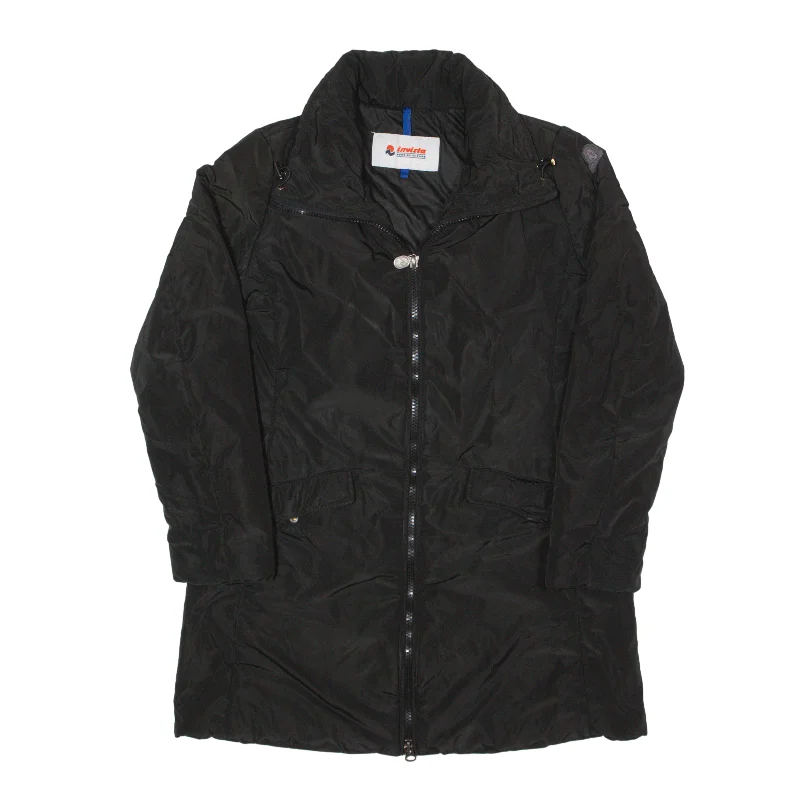 INVICTA Insulated Coat Black Womens M Asymmetrical Collar Hooded Zippered