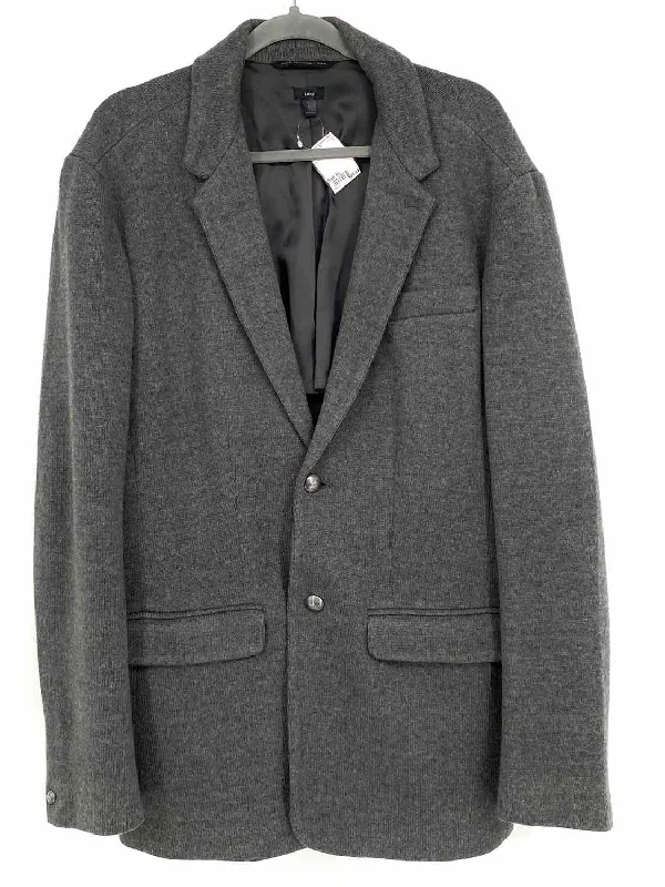 john varvatos Men's Gray Knit Size XL Coat Blouse Shirt Tunic