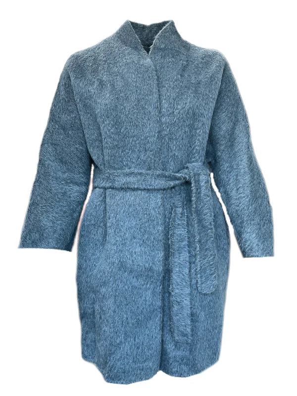 Marina Rinaldi Women's Blue Ninfa Alpaca Wool Coat Size 14W/23 NWT Anorak Windbreaker Fleece Marina Rinaldi Women's Blue Ninfa Alpaca Wool Coat Size 14W/23 NWT Anorak Windbreaker Fleece