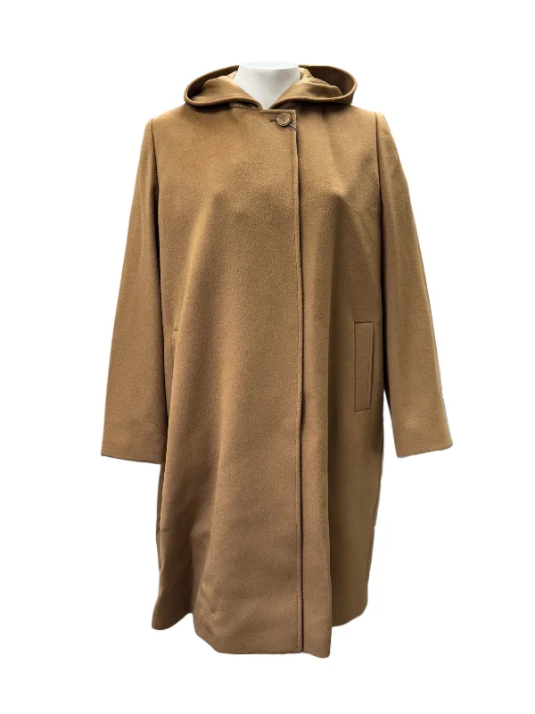 Marina Rinaldi Women's Brown Tarsia Button Closure Coat NWT Parka Down Jacket Wool Coat Marina Rinaldi Women's Brown Tarsia Button Closure Coat NWT Parka Down Jacket Wool Coat