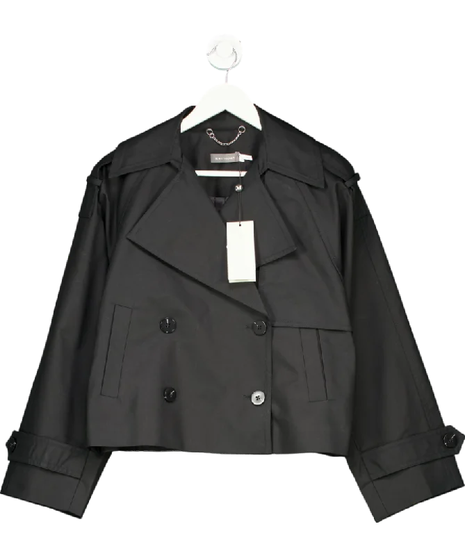 Mint Velvet Black Cropped Trench Coat UK M Toggle Coat Shawl Collar Coat Notch Collar Coat Mint Velvet Black Cropped Trench Coat UK M Toggle Coat Shawl Collar Coat Notch Collar Coat