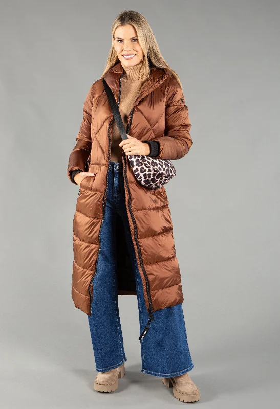 Shine Padded Coat Nylon Polyester Spandex