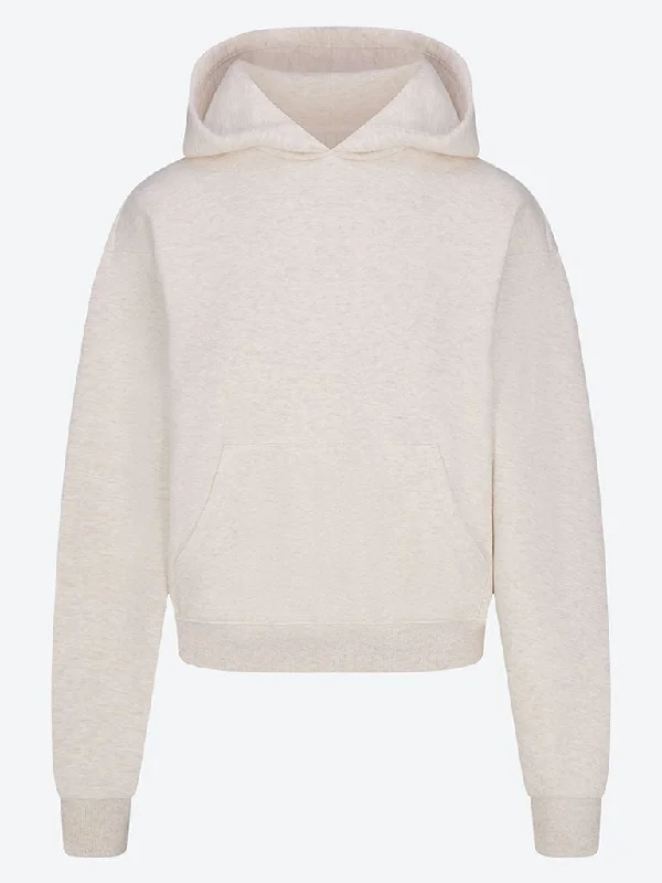 Cotton fleece classic pullover hoodie Fine Merino Wool
