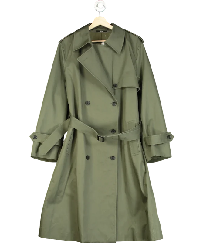 Uniqlo Green Trench Coat UK XL Bomber Jacket Denim Jacket Leather Jacket