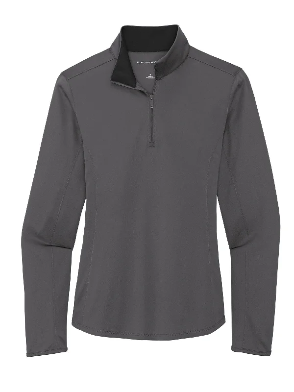 Women's 1/4-Zip Pullover Blouson Sleeve Pullover